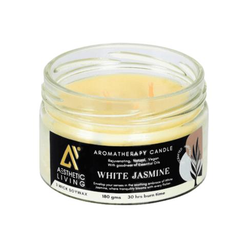 Aesthetic Living 3 wick White Jasmine Candle 180g