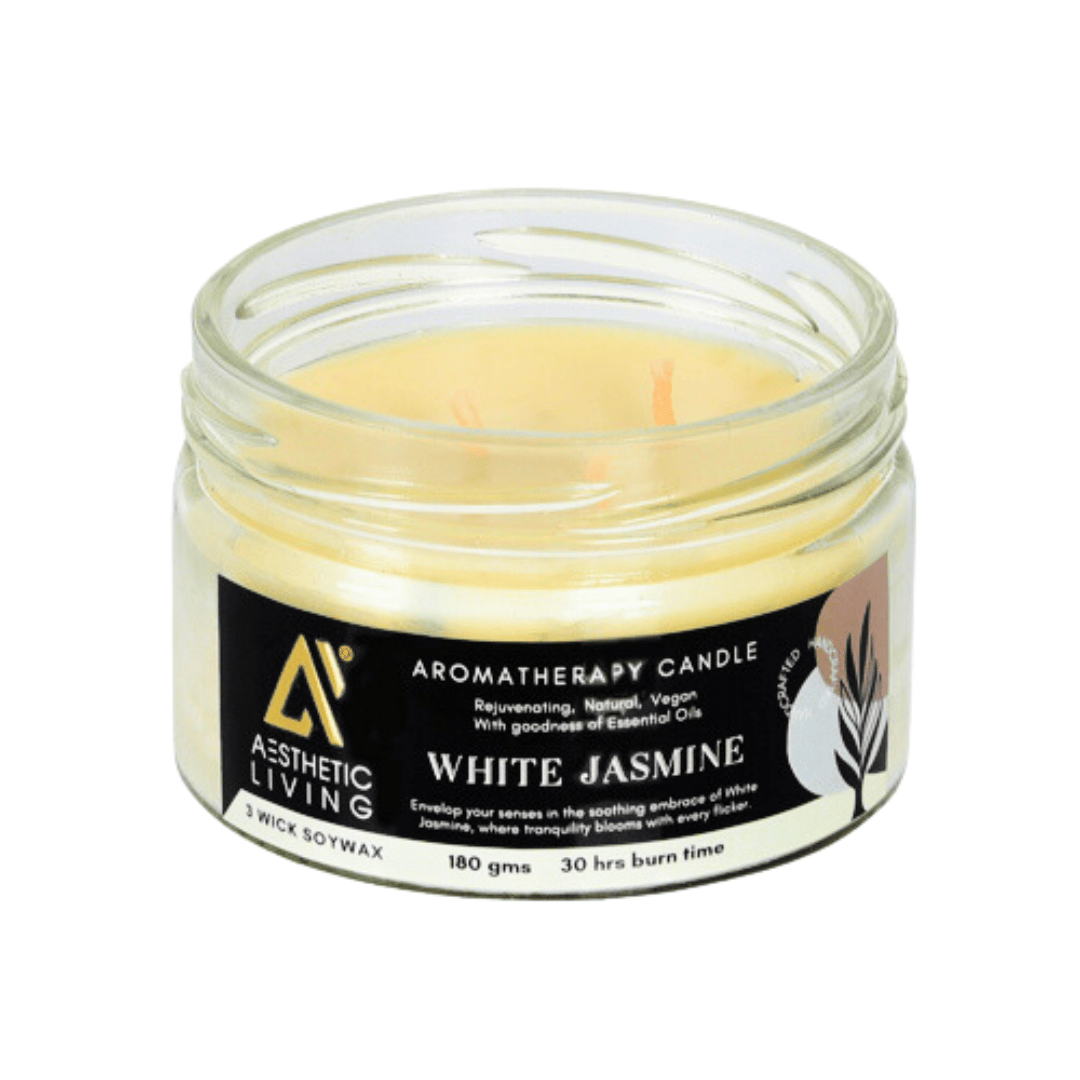 Aesthetic Living 3 wick White Jasmine Candle 180g