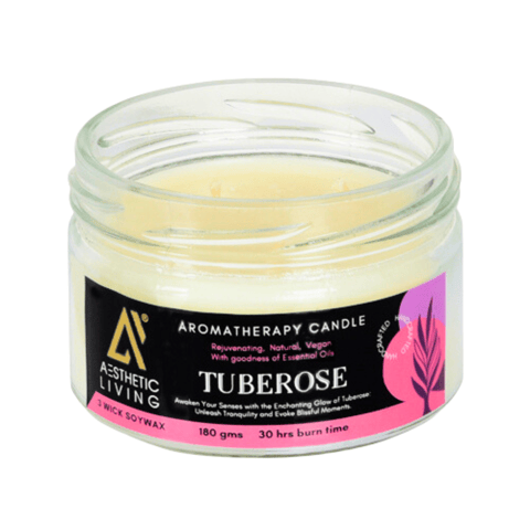 Aesthetic Living 3 wick Tuberose Candle 180g
