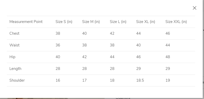 Size Guide