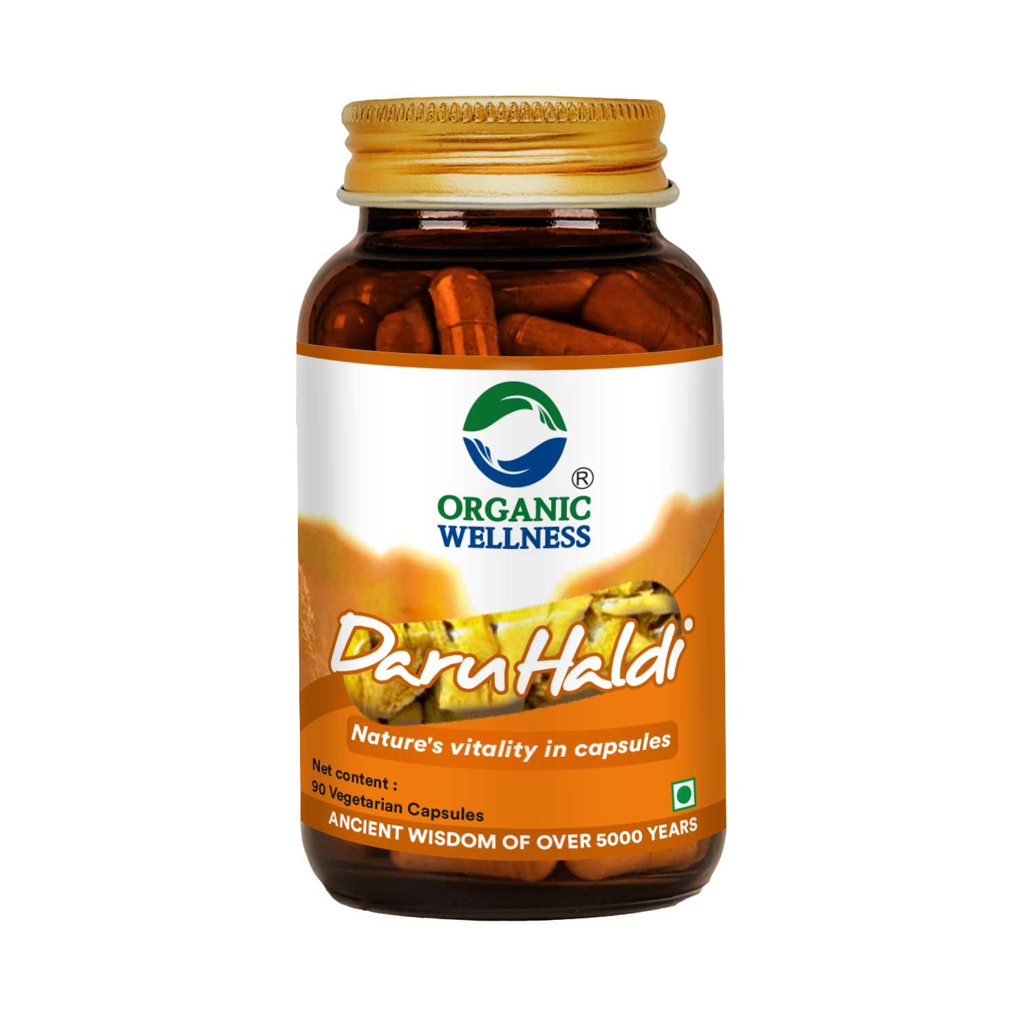 Organic Wellness Daru Haldi 90 Capsules