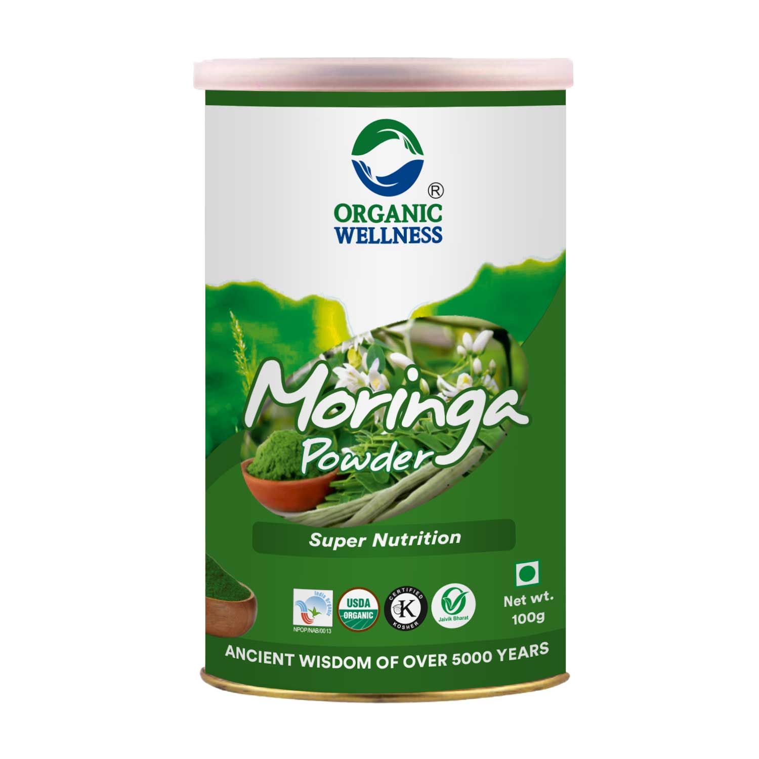 Organic Wellness Natural Moringa Powder 100 Grams