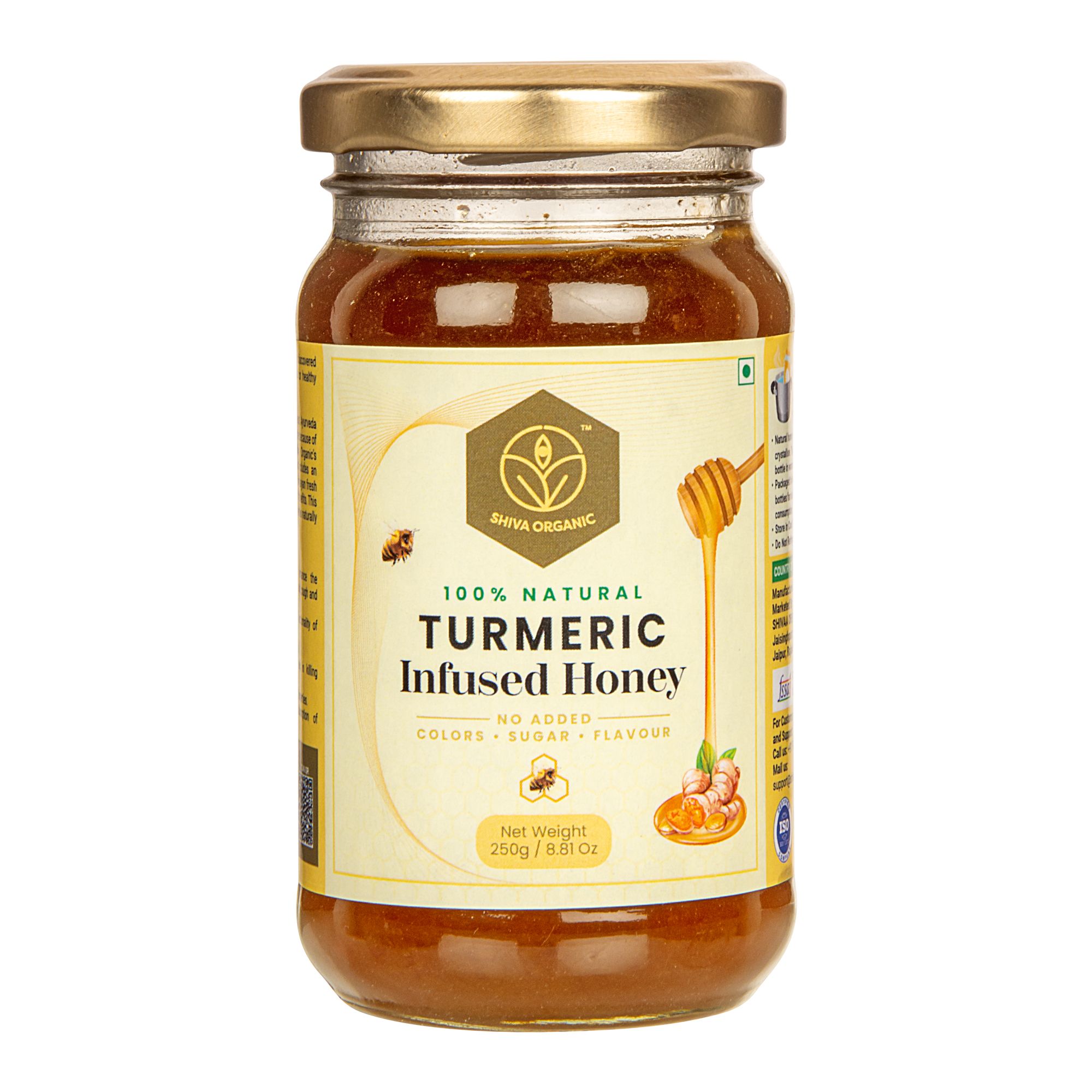 Shiva Organic Turmeric  Infused Honey 250