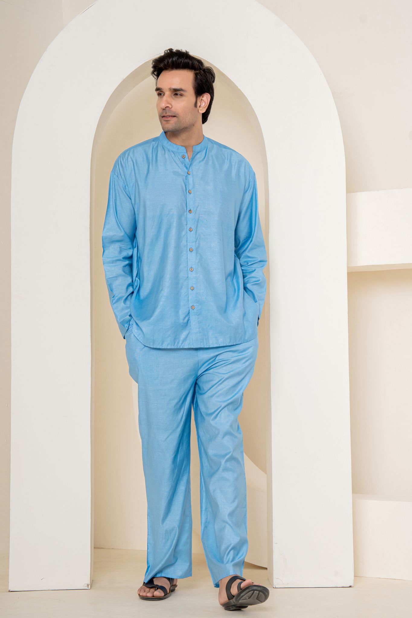 Paizlie Ocean Waves Loungewear | 100% Mulberry Silk | Men