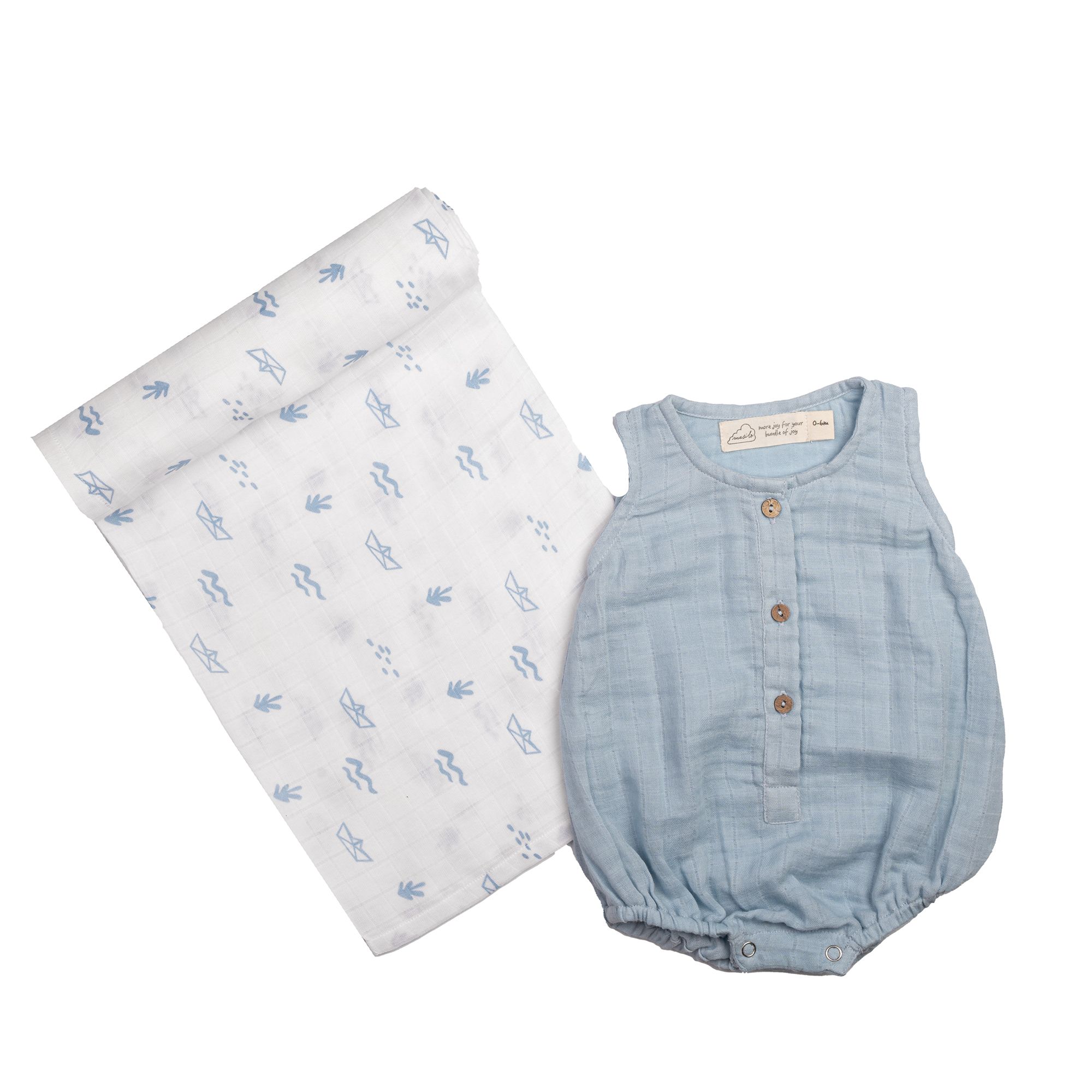 Masilo Swaddle & Romper Set