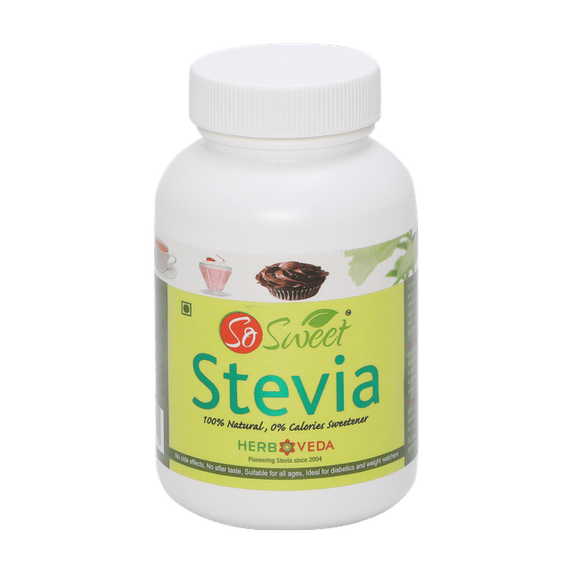So Sweet Stevia Extract Sugar Free 100% Natural Sweetener 25 gm