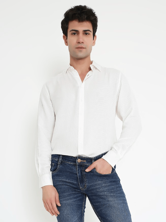 Moon N Lotus Classic Shirt - Orange White Shirt