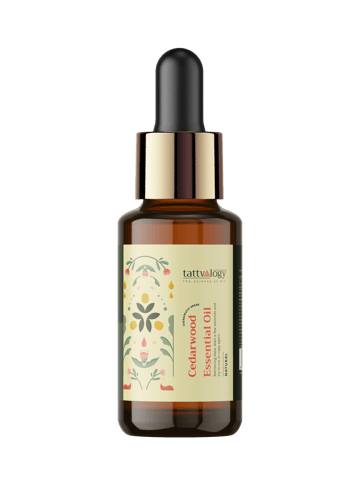 Tattvalogy Cedarwood Essential Oil, Therapeutic Grade 15ml
