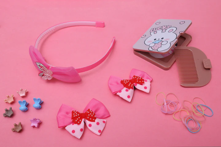 ilearnngrow Bow Hair Accessories Set -  Pink