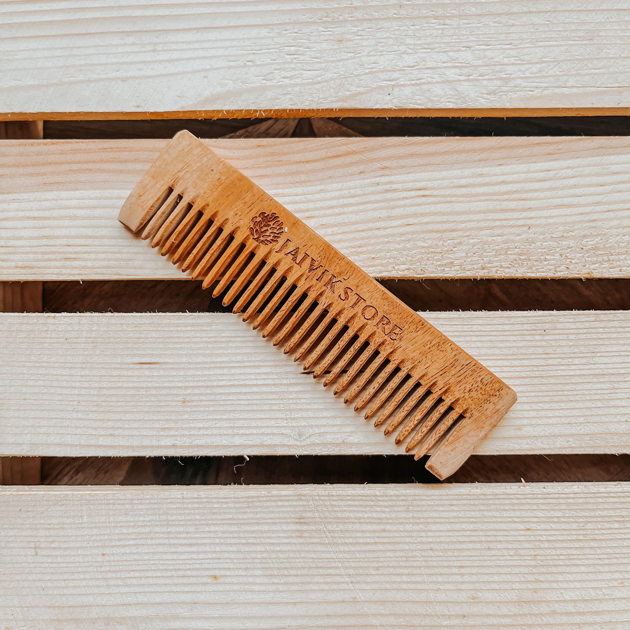 Jaivik Store Neem Wood Comb for Kids | Pocket Comb | Unisex & Eco-Friendly