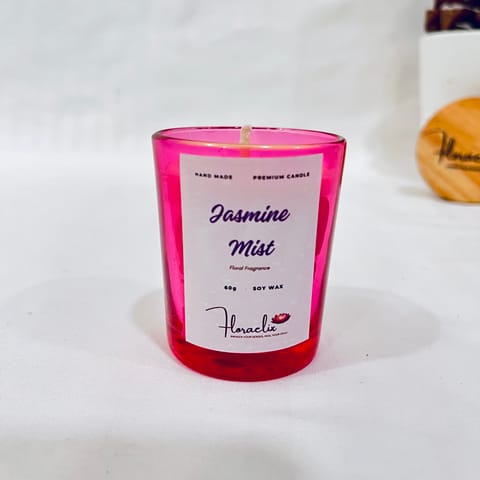 Jaivik Store Premium Aromatherapy Soy Wax Candle | Jasmine Mist | 60g