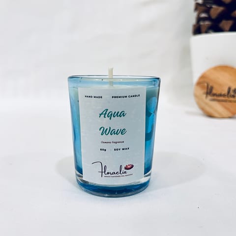 Jaivik Store Premium Aromatherapy Soy Wax Candle | Aqua Wave | 60g