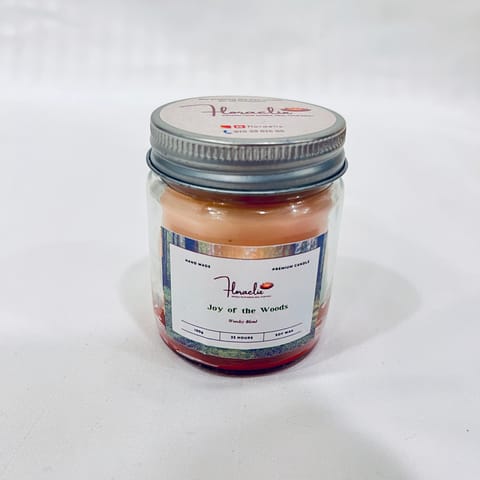 Jaivik Store Premium Scented Jar Candle | Eco-friendly Soy Wax | Joy of the Wood | 100 g