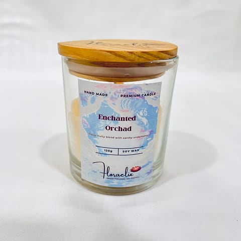 Jaivik Store Premium Scented Jar Candle | Eco-friendly Soy Wax | Enchanted Orchard with Daisy |120 g
