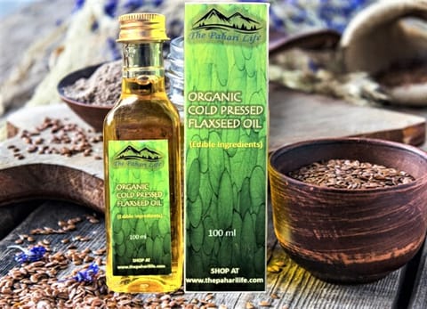 The Pahari Life Cold Pressed Flax Seed Oil (Certified Organic) 100ml