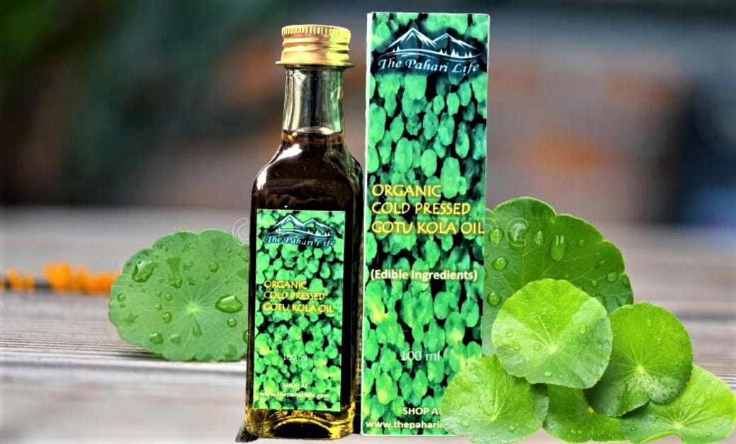 The Pahari Life Cold Pressed Gotukola Oil (Certified Organic) 100ml