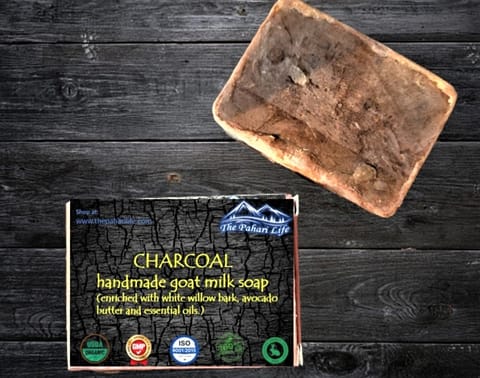 The Pahari Life  Charcoal goat milk soap 75gm