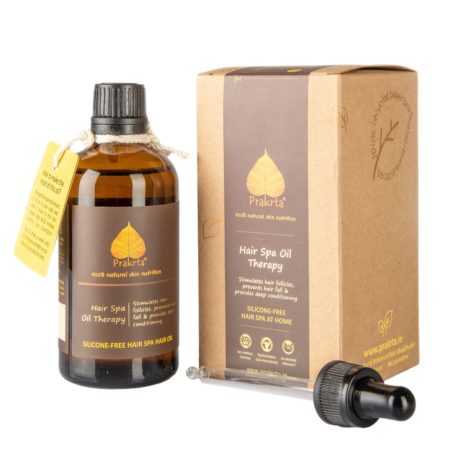 प्रकृति हेयर स्पा ऑयल थेरेपी - बालों का झड़ना रोकने और गहरी कंडीशनिंग के लिए हेयर ऑयल | कोल्ड प्रेस्ड ऑयल | 100 मिली