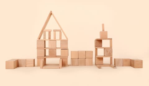 बीटीसी-बच्चों के लिए लकड़ी के ब्लॉक का खिलौना | चीरी पैक