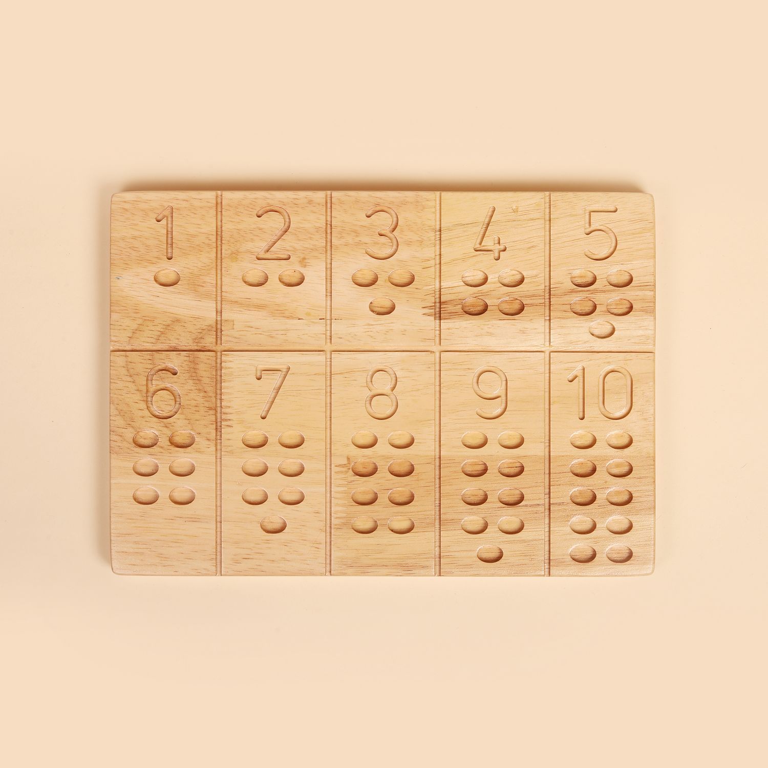 बीटीसी-मोंटेसरी शैक्षिक खिलौना | लकड़ी का नंबर बोर्ड | उलटने योग्य