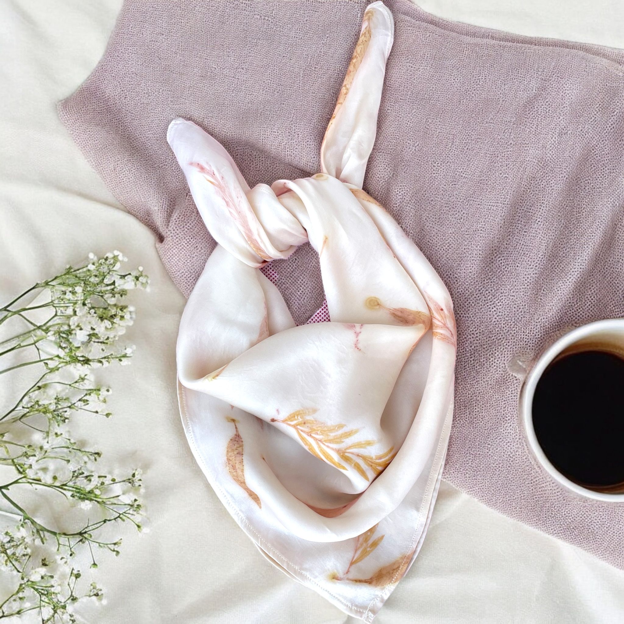 Ecoshi Leafy Grace beige Bandana