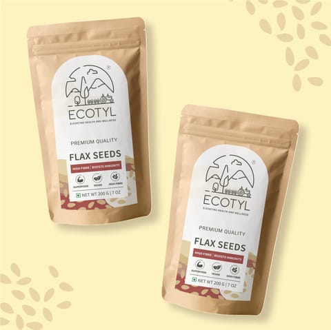 Ecotyl Flax Seeds | Set of 2 | 200gm Each