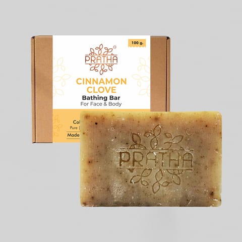 Pratha Naturals Cold Process Handmade Soap | Cinnamon Clove | 100 gm