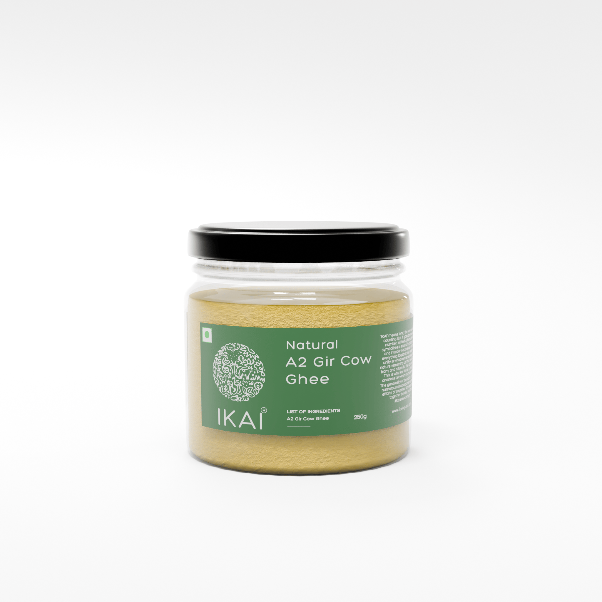 Ikai Organic Natural A2 Gir Cow Ghee | Curd Churned | 250g