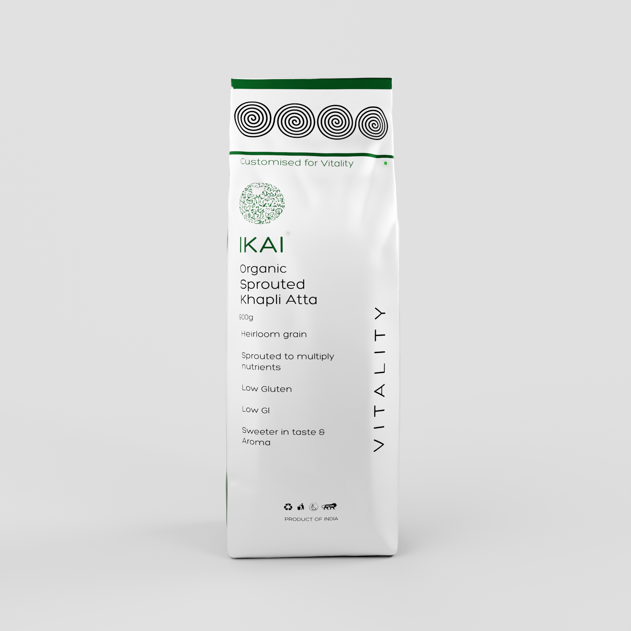 Ikai Organic Gluten Free Atta | Flour Mix | Customised for Vitality | 500g