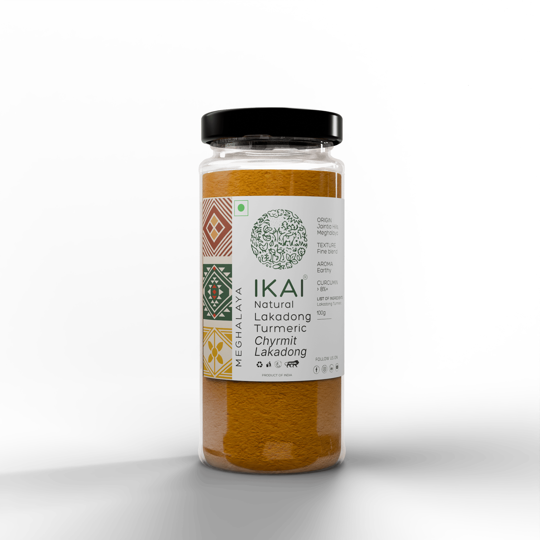 IKAI Organic Lakadong Turmeric |  (7-12) % High Curcumin Content I 100g