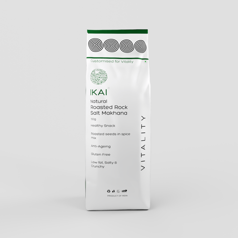 ikai Organic Natural Sendha Namak Makhana | Customised For Vitality | 100g