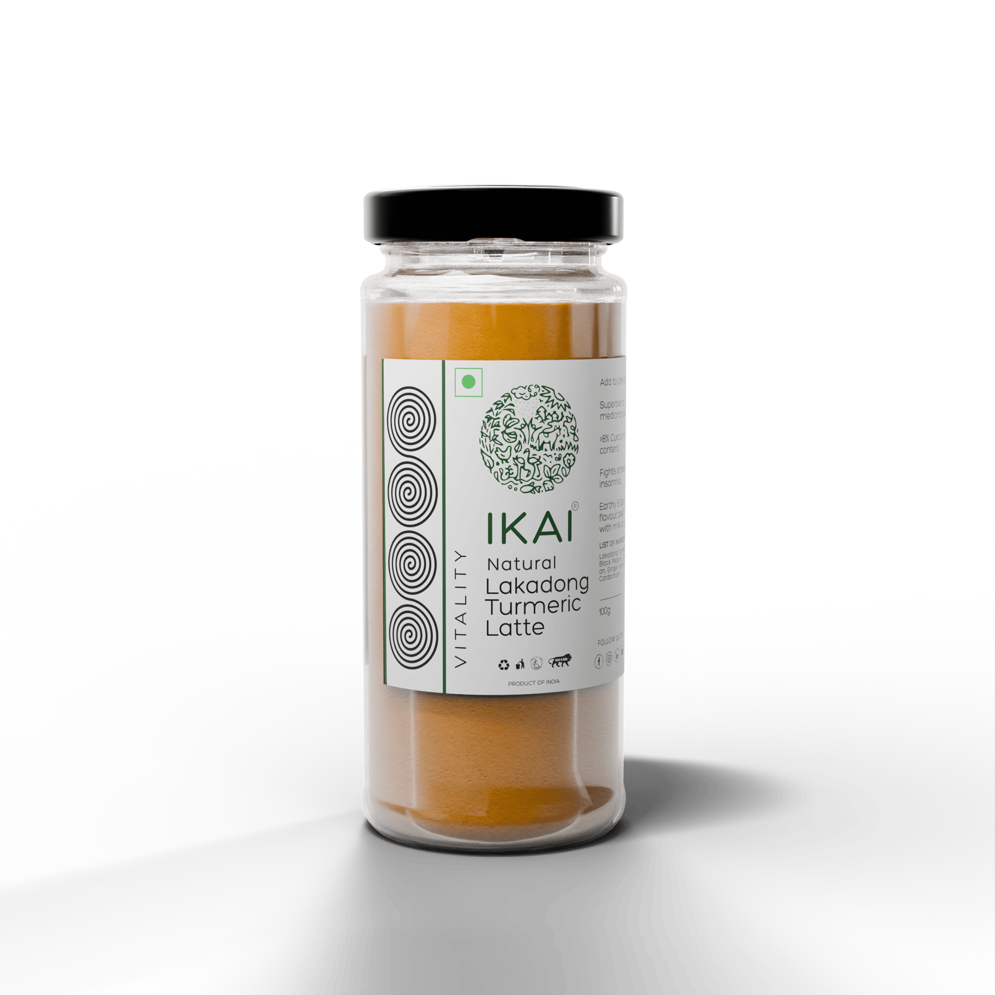 IKAI Organic Natural Lakadong Turmeric Latte | Customised For Vitality | 100g