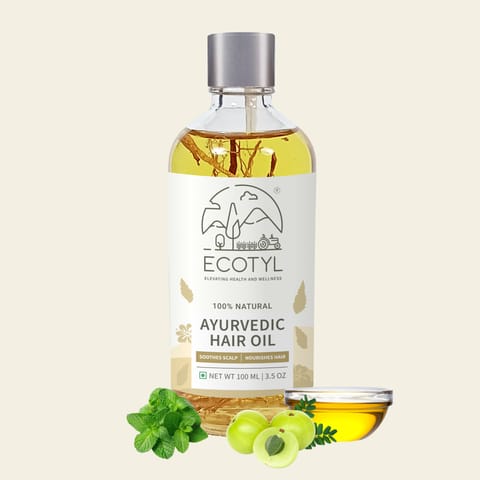Ecotyl Ayurvedic Hair Oil | For Hair Fall Control & Hair Growth | 100ml