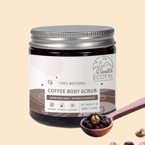 Ecotyl Natural Coffee Body Scrub | For Gentle Exfoliation | 100g
