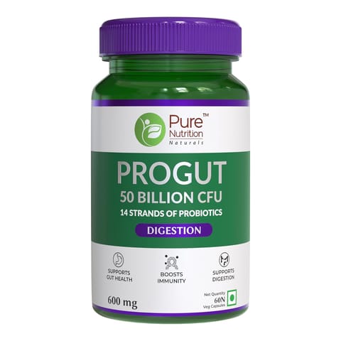 Pure Nutrition Probiotic + Prebiotic |50 Billion CFU & 250mg Prebiotics