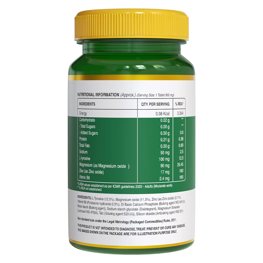 Pure Nutrition Zinc ZMA |800mg with Zinc, Magnesium Aspartate & Vitamin B6