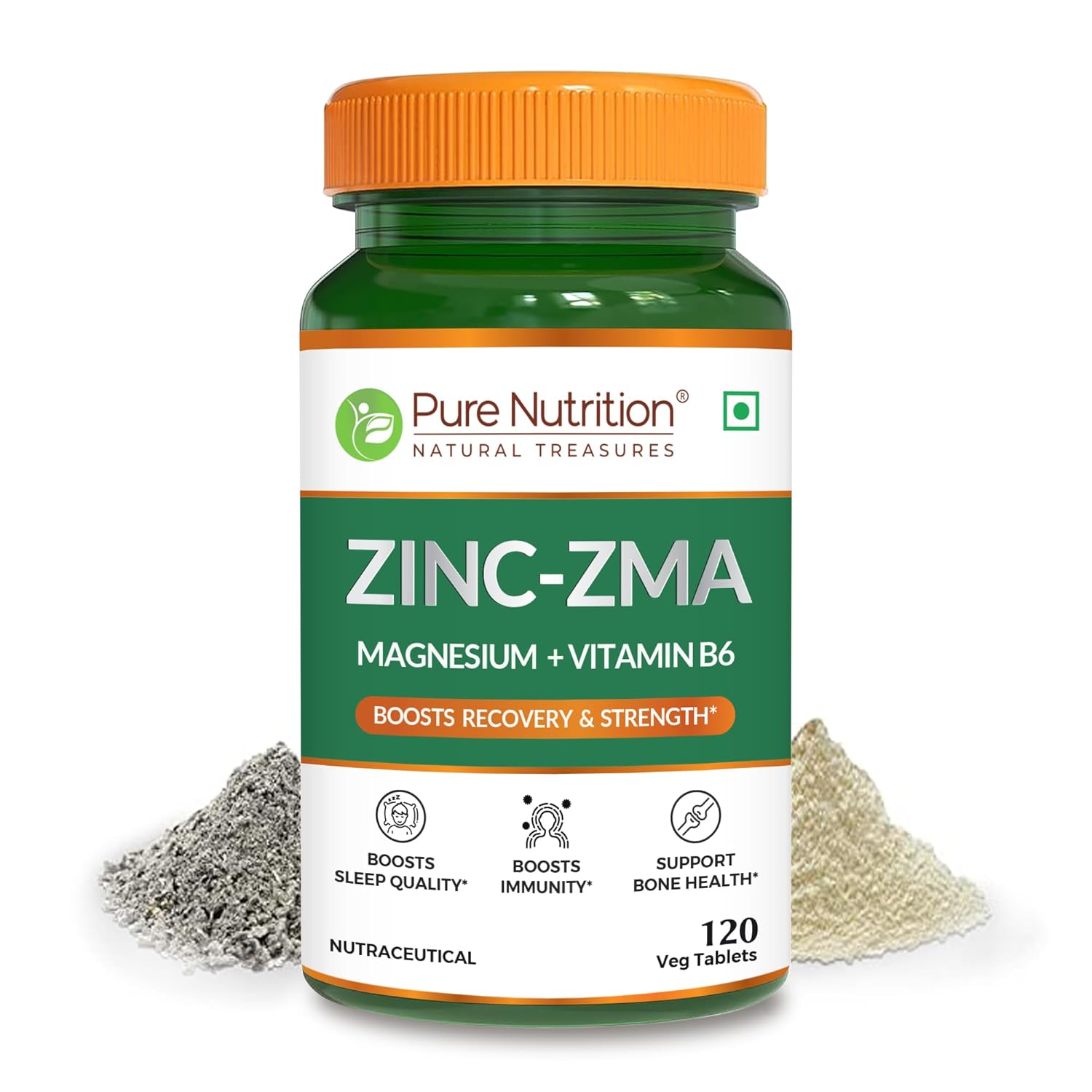Pure Nutrition Zinc ZMA -(800mg) | Zinc Magnesium Aspartate + Vitamin B6 | Boosts Muscle