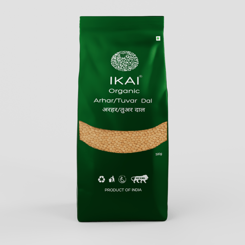 IKAI Organic Arhar/Tuvar Dal | Pigeon Pea | 500g