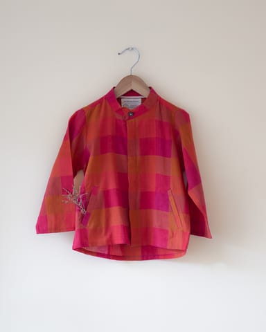 LTWT Gulmohar Cotton Checkered Full Sleeve Jacket Shirt