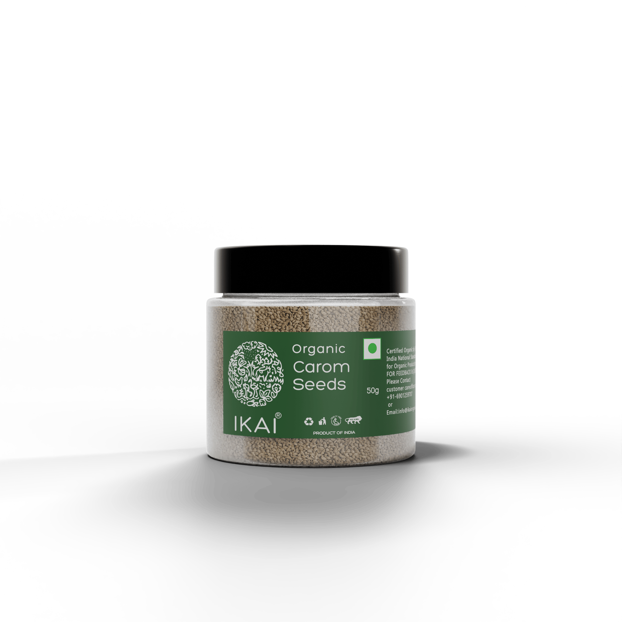 Ikai Organic-Organic Carom Seeds | Ajwain | Bishop’s weed | Aromatic Spice | 50g