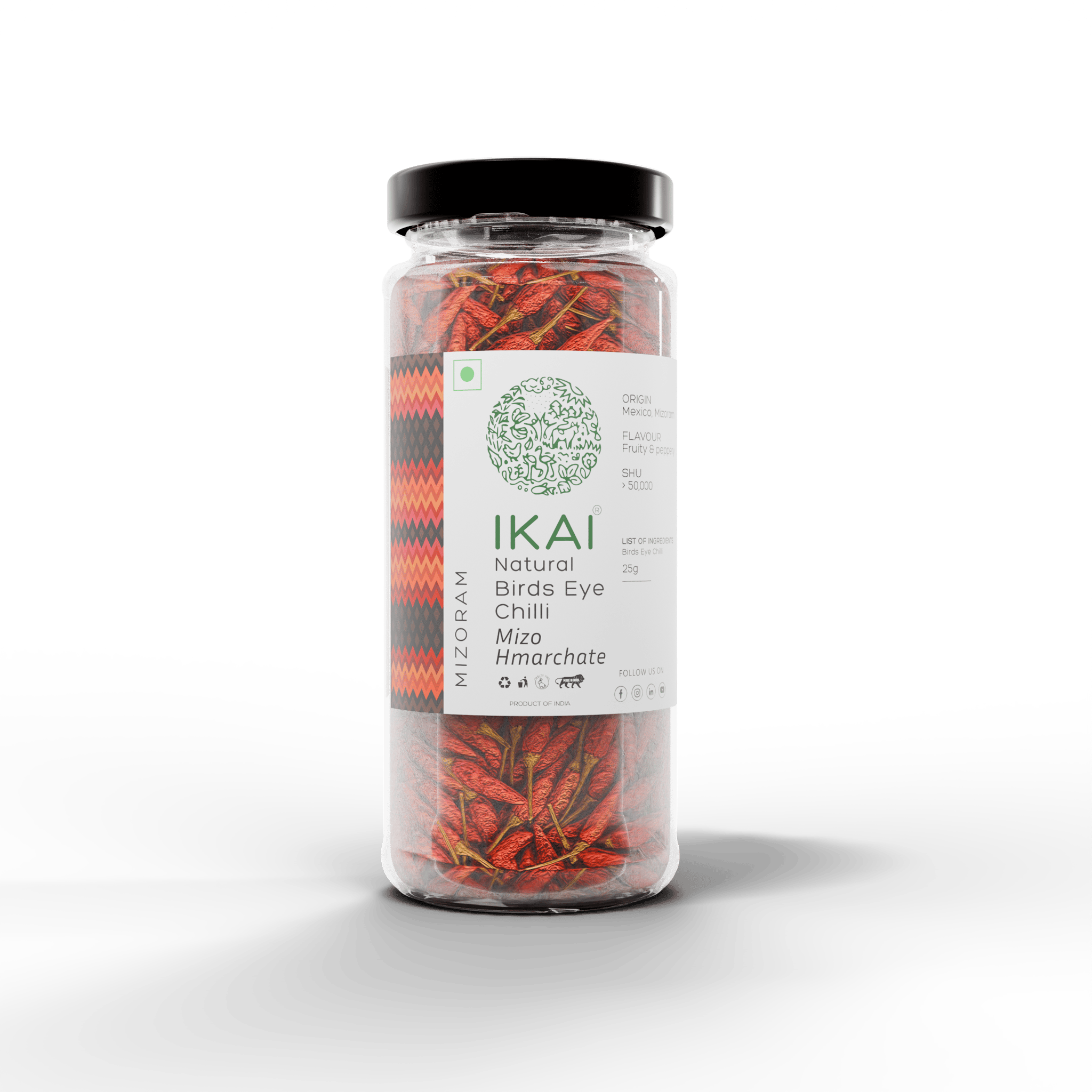 इकाई ऑर्गेनिक नेचुरल बर्ड्स आई चिली | 25 ग्राम