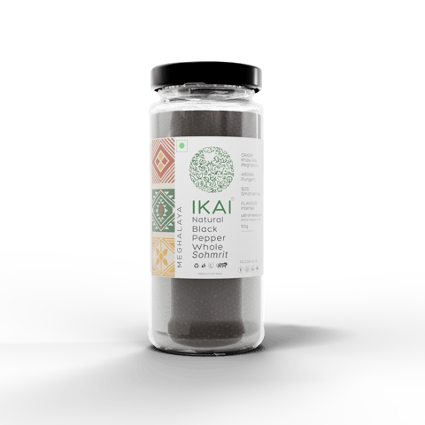 Ikai Organic Natural Black Pepper Whole | 100g