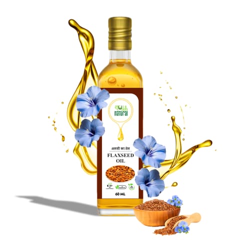 Shuddh Natural Flax Seed Oil | Wood Pressed | 60ml