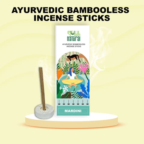 Shuddh Natural Lemongrass & Eucalyptus Bambooless Incense Sticks I 30 Sticks