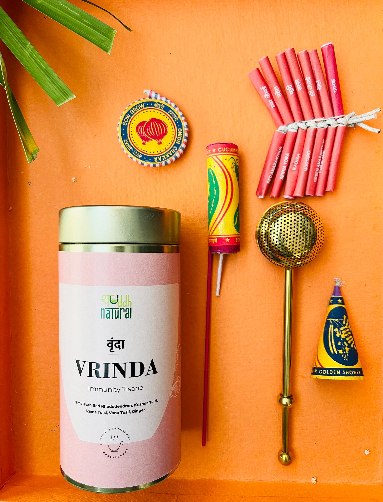 Shuddh Natural Festive Diwali Gift Hamper I Tea I Plantable Seed Patakha | Set of 4