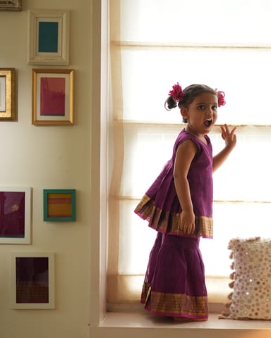 LTWT ANAGHA Sharara Coord Set in Purple