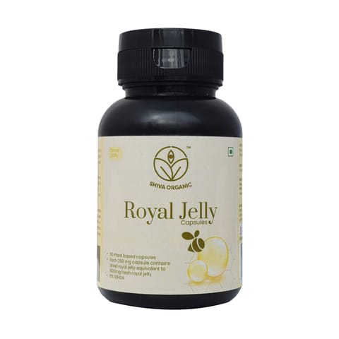 Shiva Organic Royal Jelly Freeze Dry 10-HDA:6% - 60 Capsule