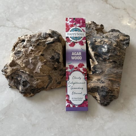 Happy Soul Agar Wood Incense Stick: Enlightenment, Clarity, Grounding, Ethereal