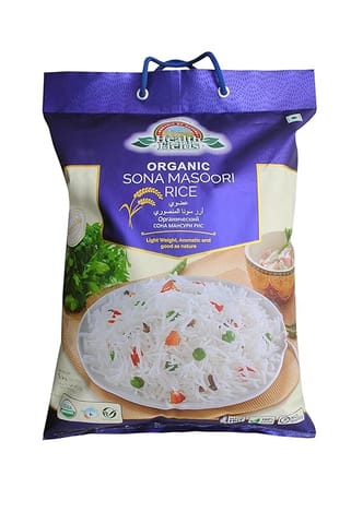 HealthFields Organic Rozana Sona Masoori Rice | 5Kg HealthFields Organic Rozana Sona Masoori Rice | 5Kg