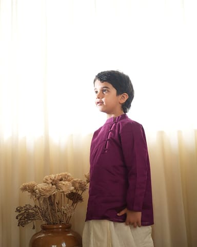 LTWT ANAGHA Short Indian Kurta in Purple